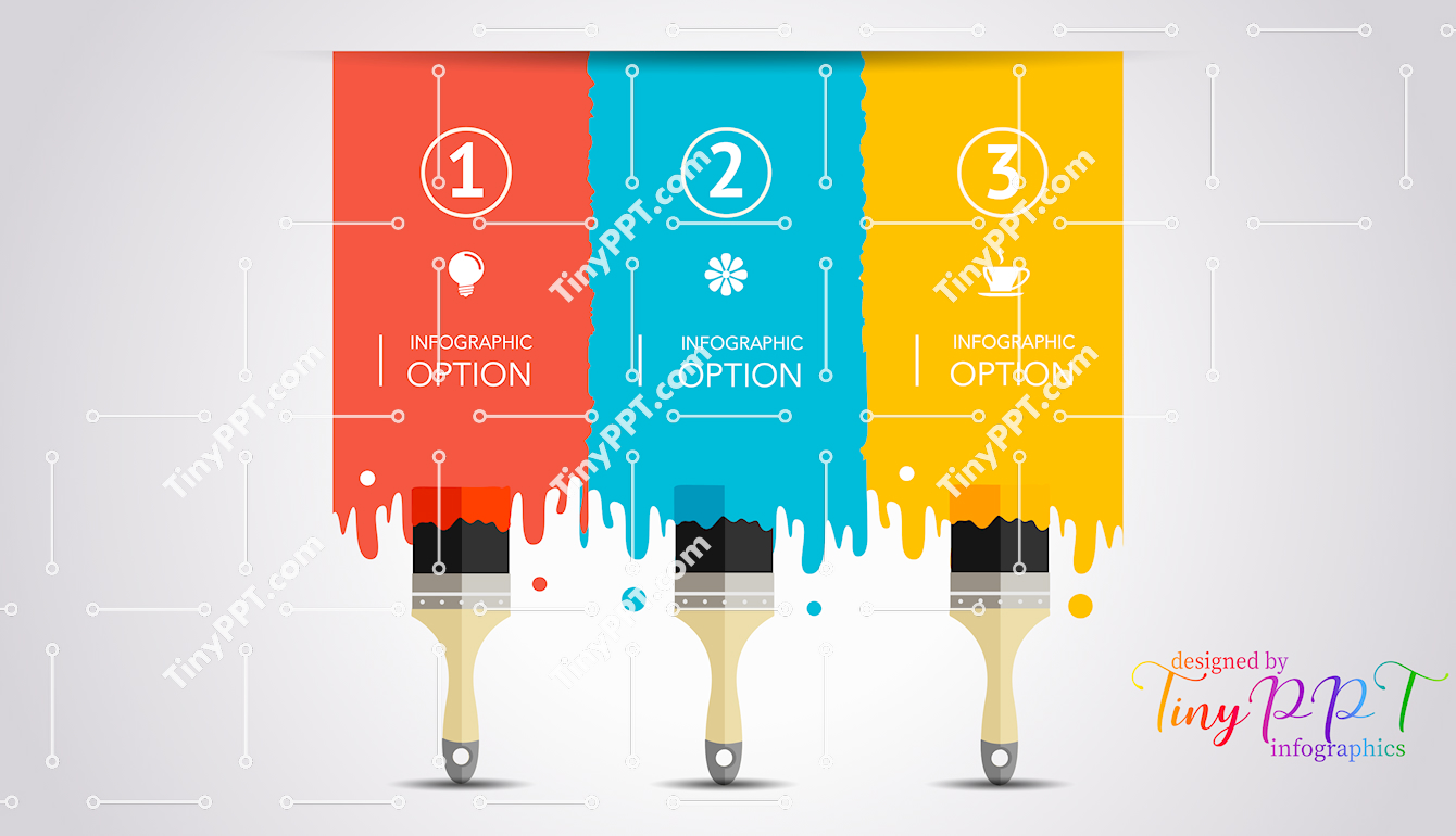 Painted Steps Infographic PPT