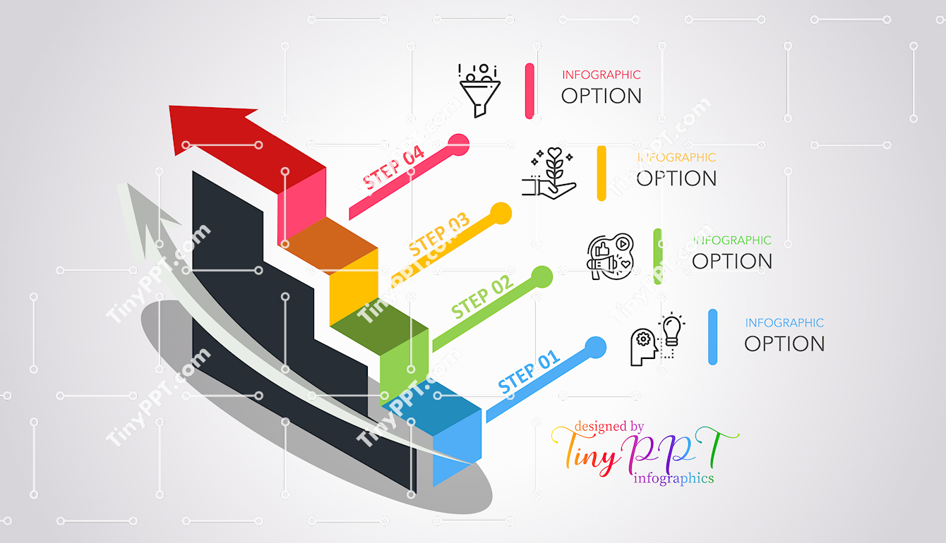 Upward Arrow Process PowerPoint
