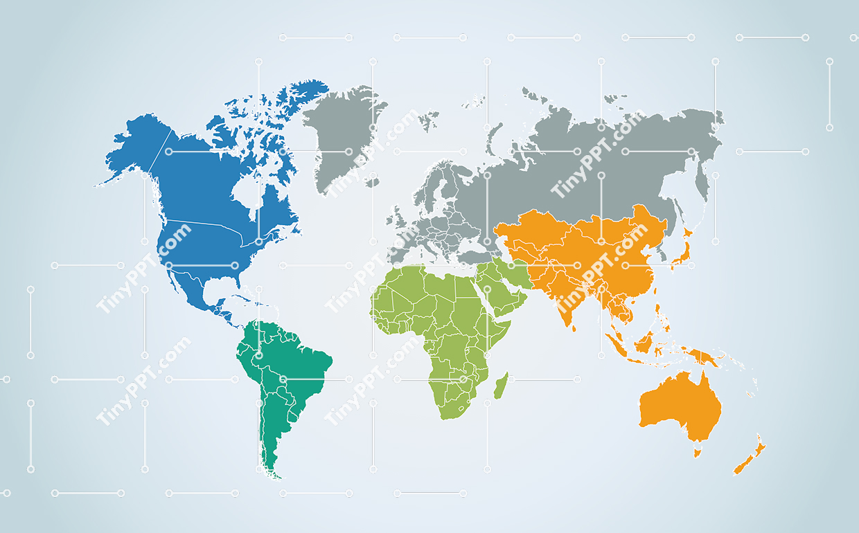 Color Coded World Regions Slide