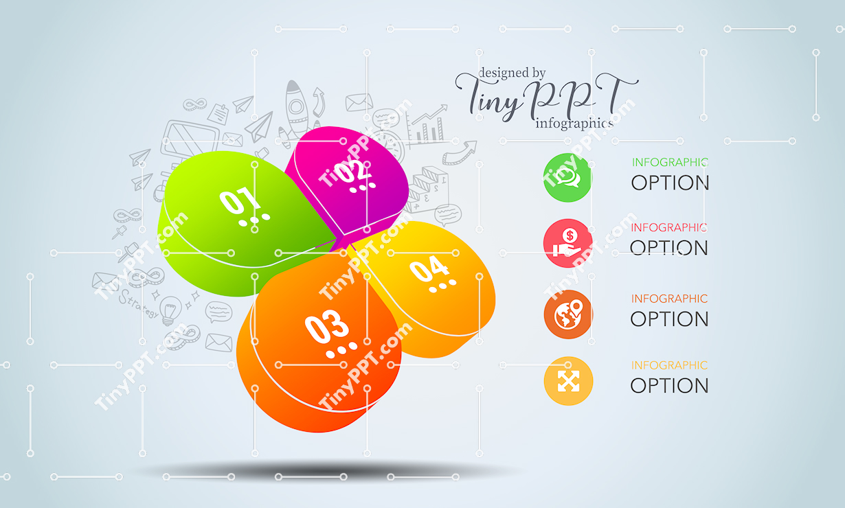Four Steps Process Diagram PPT