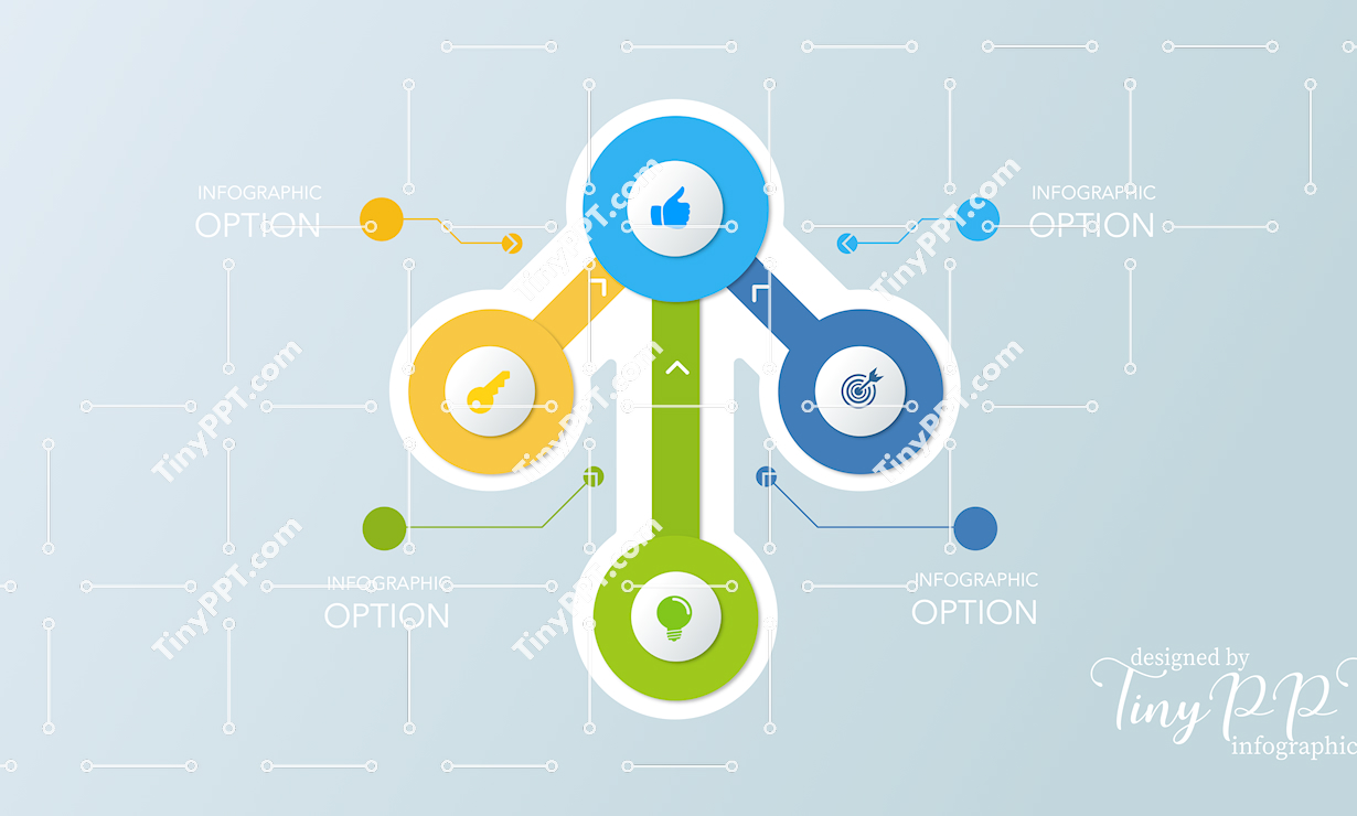Connected Nodes Infographic PPT Slide