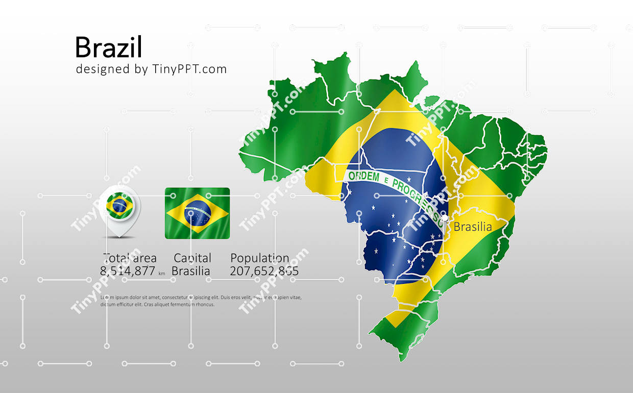 Brazil Geographic Map PPT