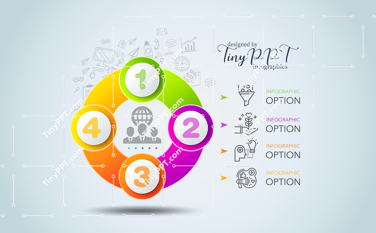 Four Stage Cycle Infographic PPT