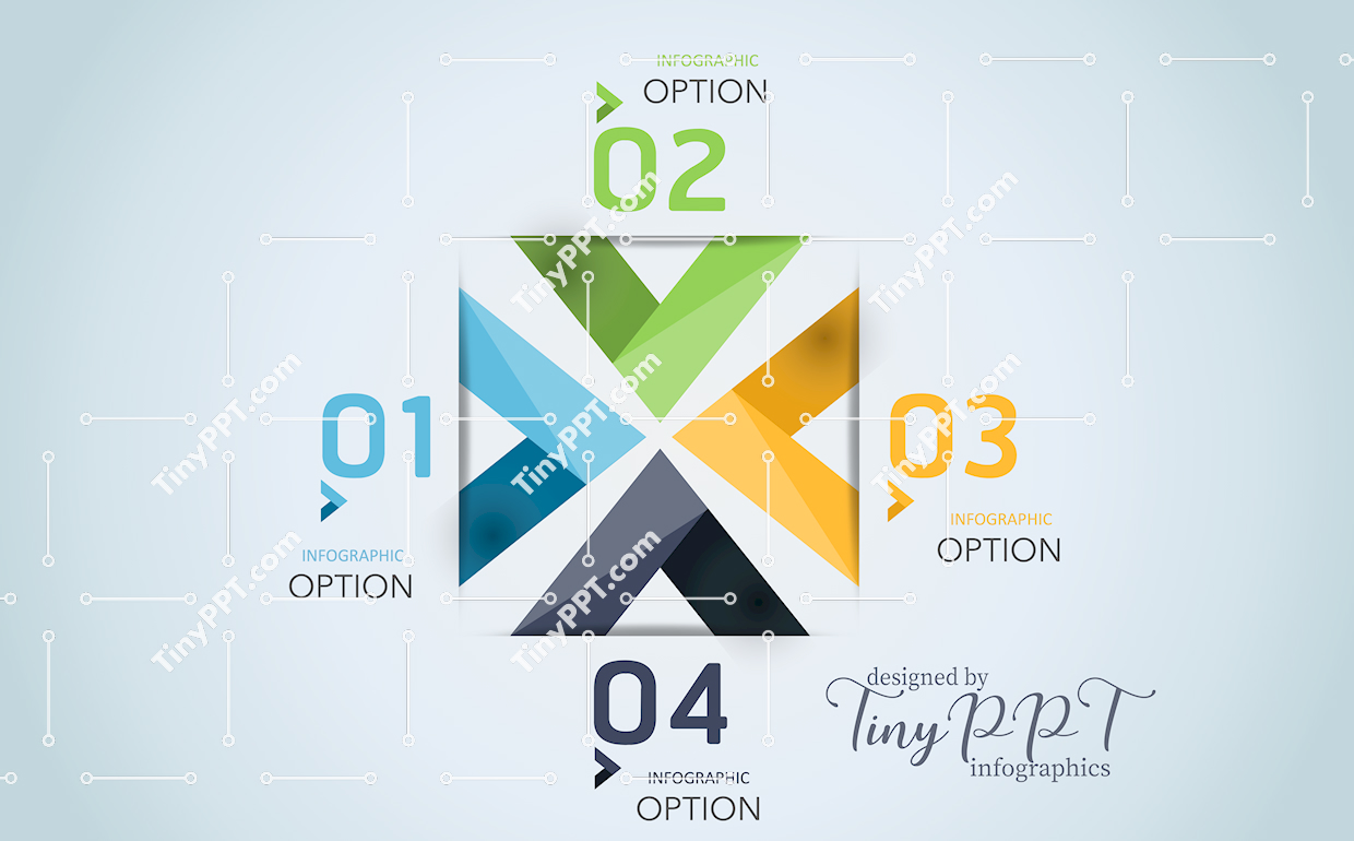 Cross Matrix Comparison Diagram PPT