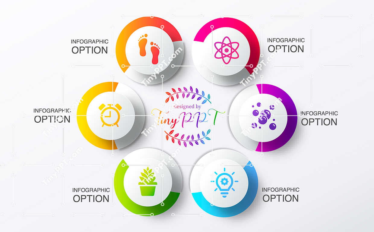 Circular Icon List PPT Template