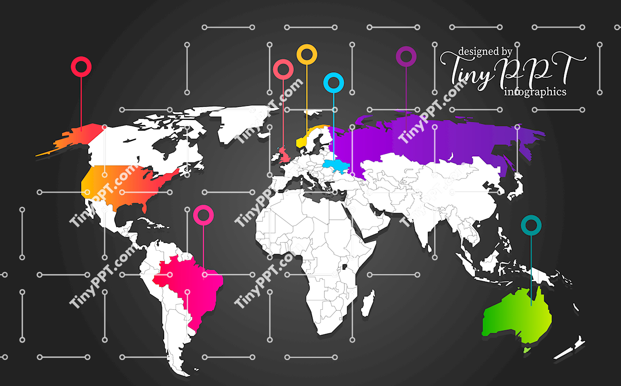 World Map Data Visualization Slide