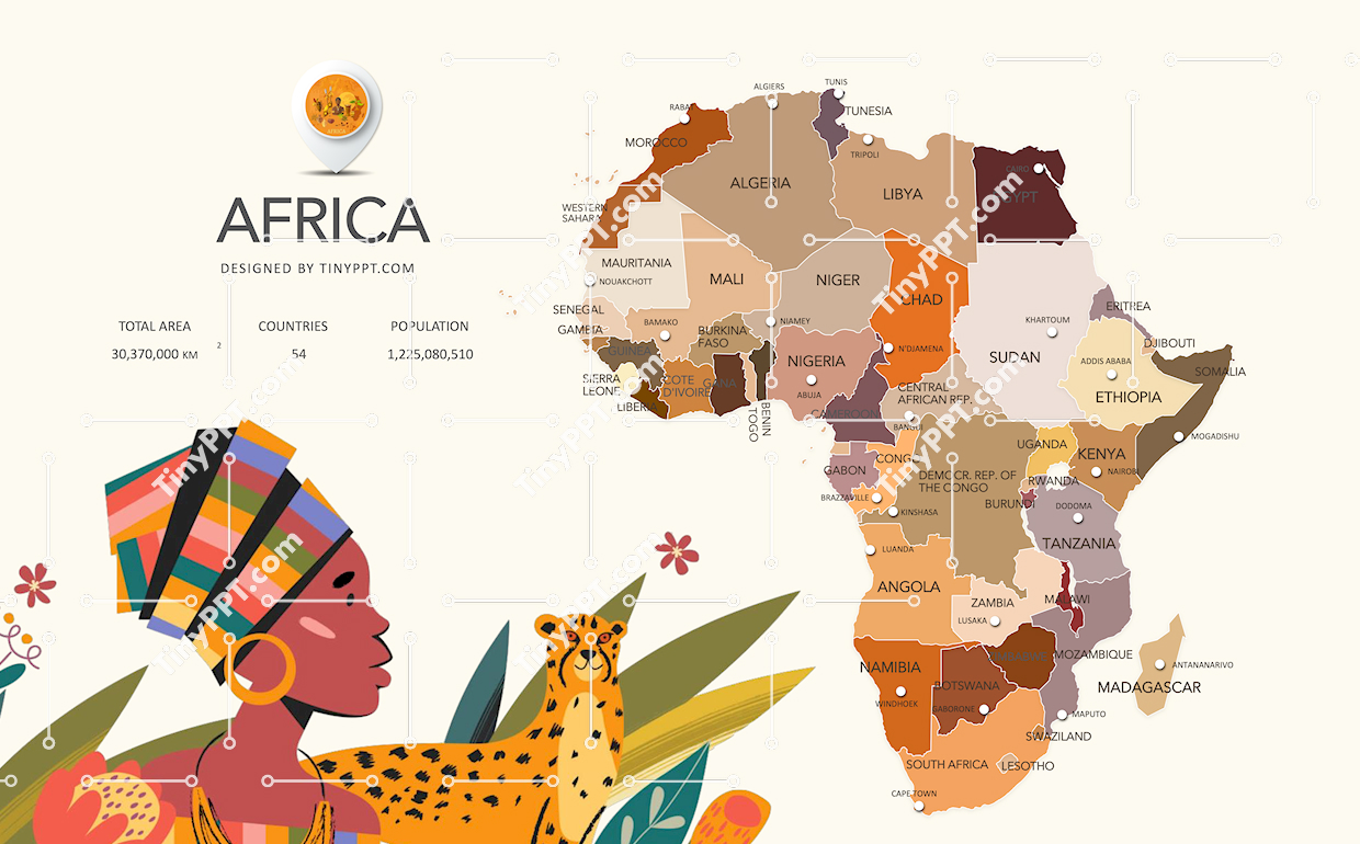 Africa Map Infographic PPT