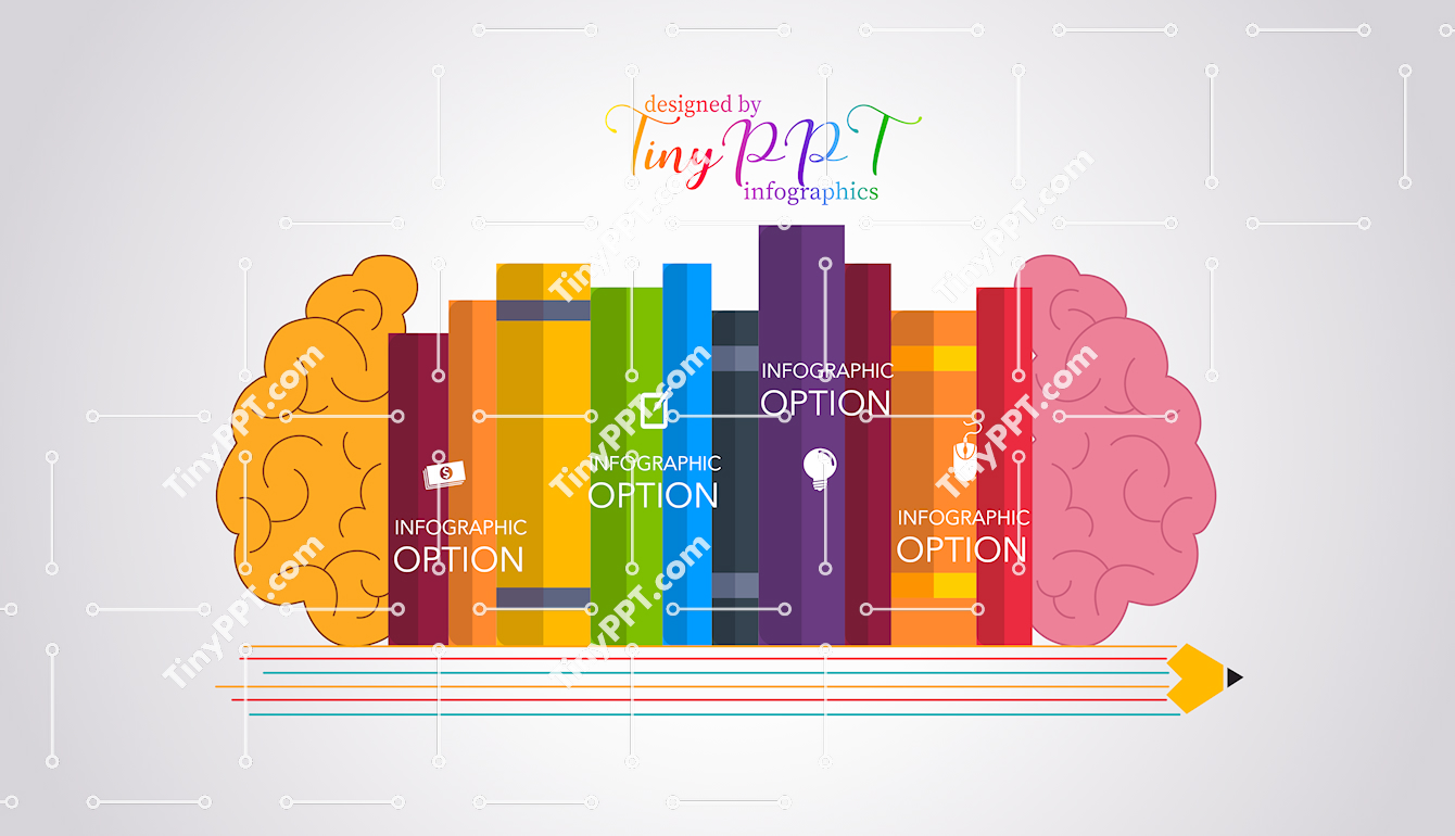 Education Book Stack Infographic PPT