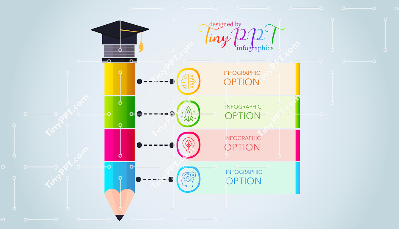 Learning Steps Pencil Diagram PPT