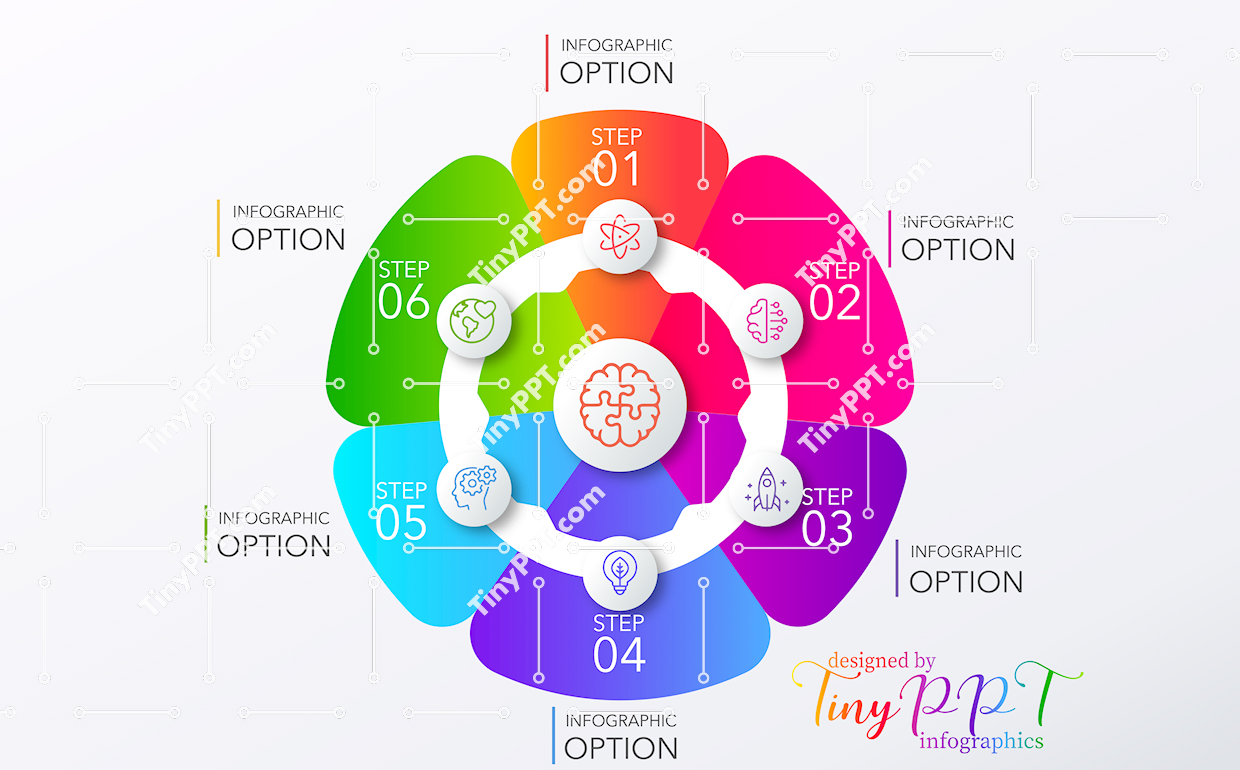 Six Phase Process Infographic PPT