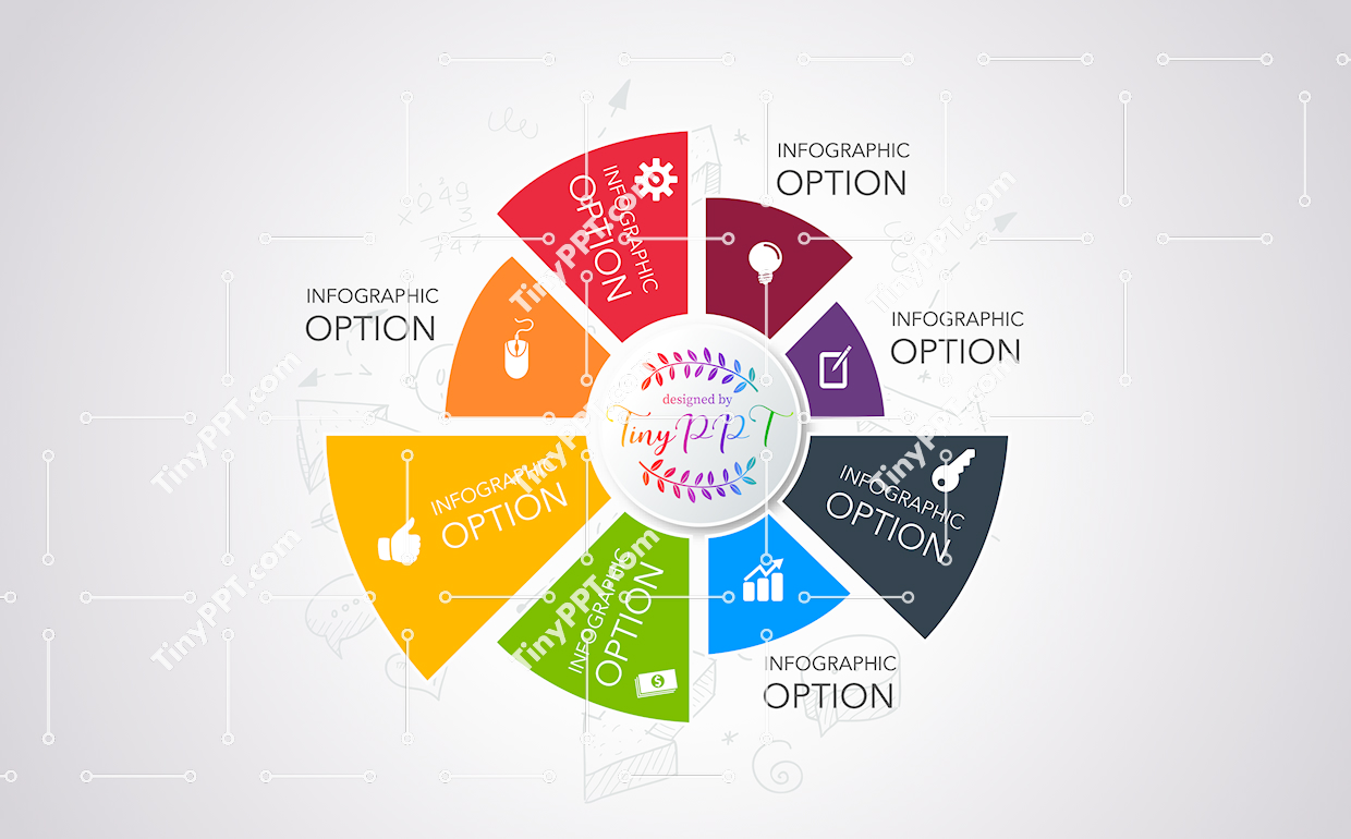 Radial Options Infographic PPT