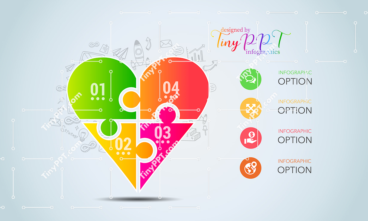 Puzzle Heart Infographic Template