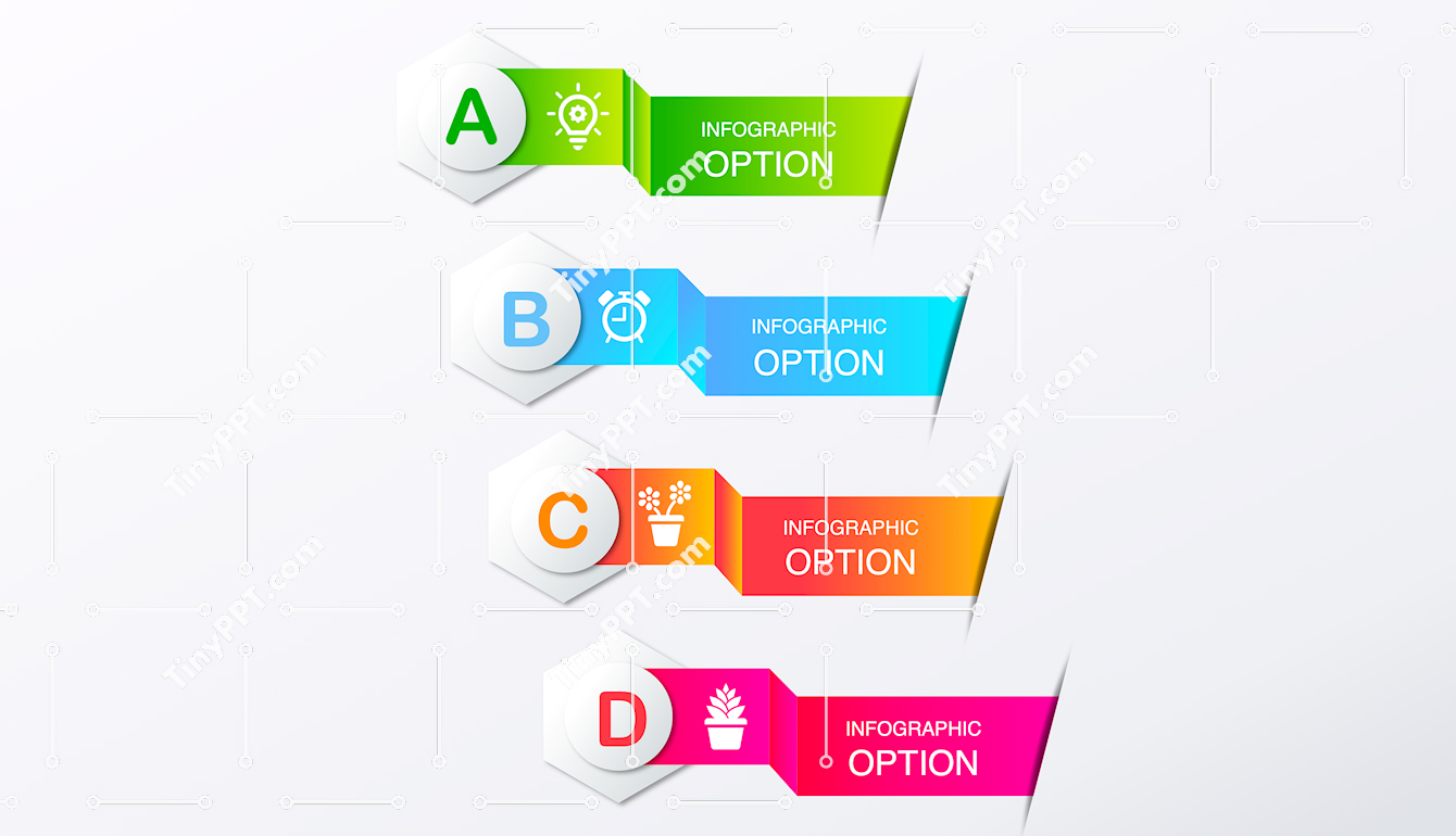 Vertical Label List Infographic PPT