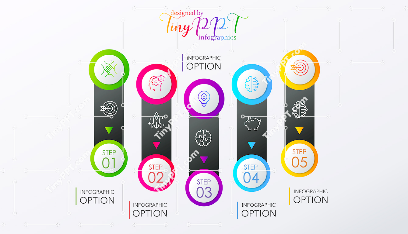 Vertical Workflow Steps PPT