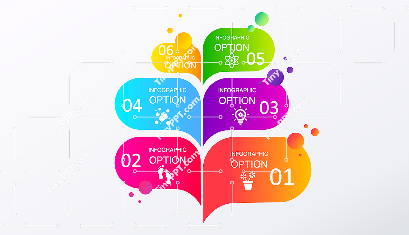 Organic Shapes Process Infographic PPT