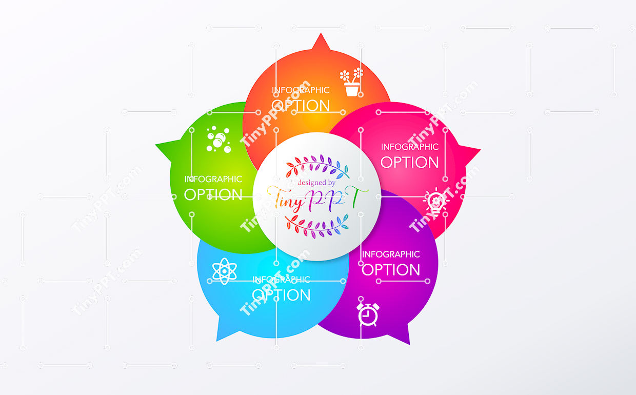 Workflow Bubble Cycle Infographic PPT