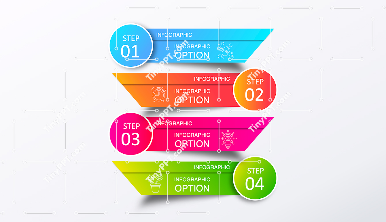 Horizontal Steps Process Slide