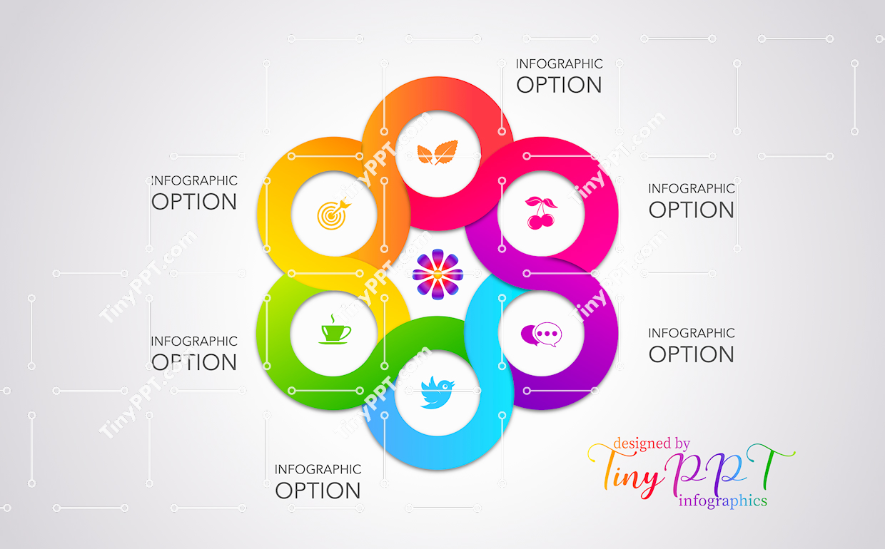 Cycle Flower Diagram PPT Slide