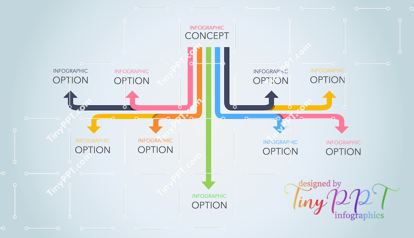 Multi Path Process Diagram PPT
