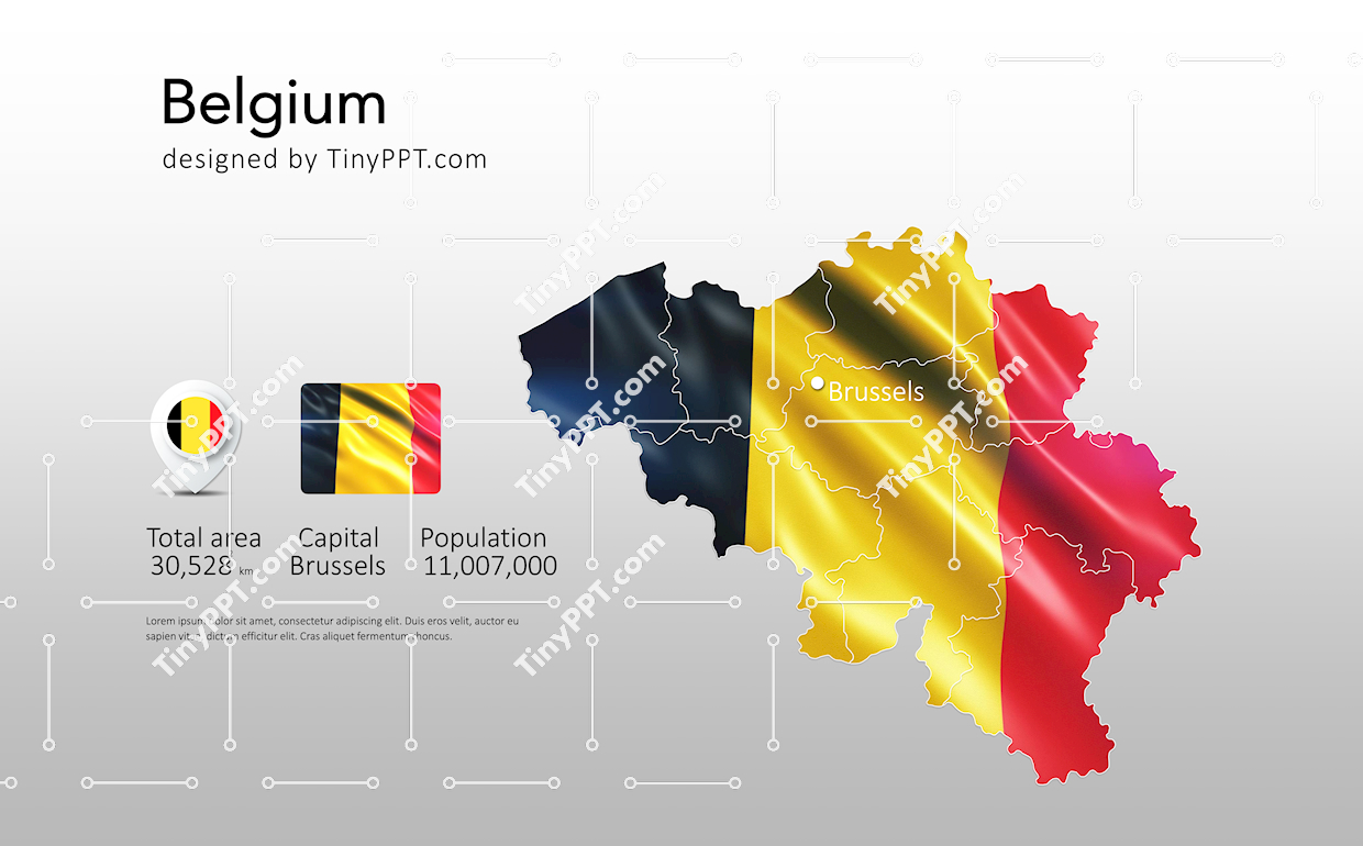 Belgium Regional Map Template