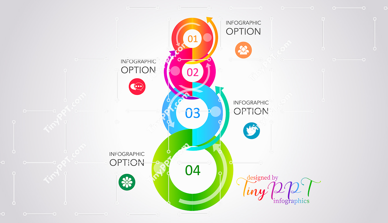 Vertical Sequence Loop Infographic PPT