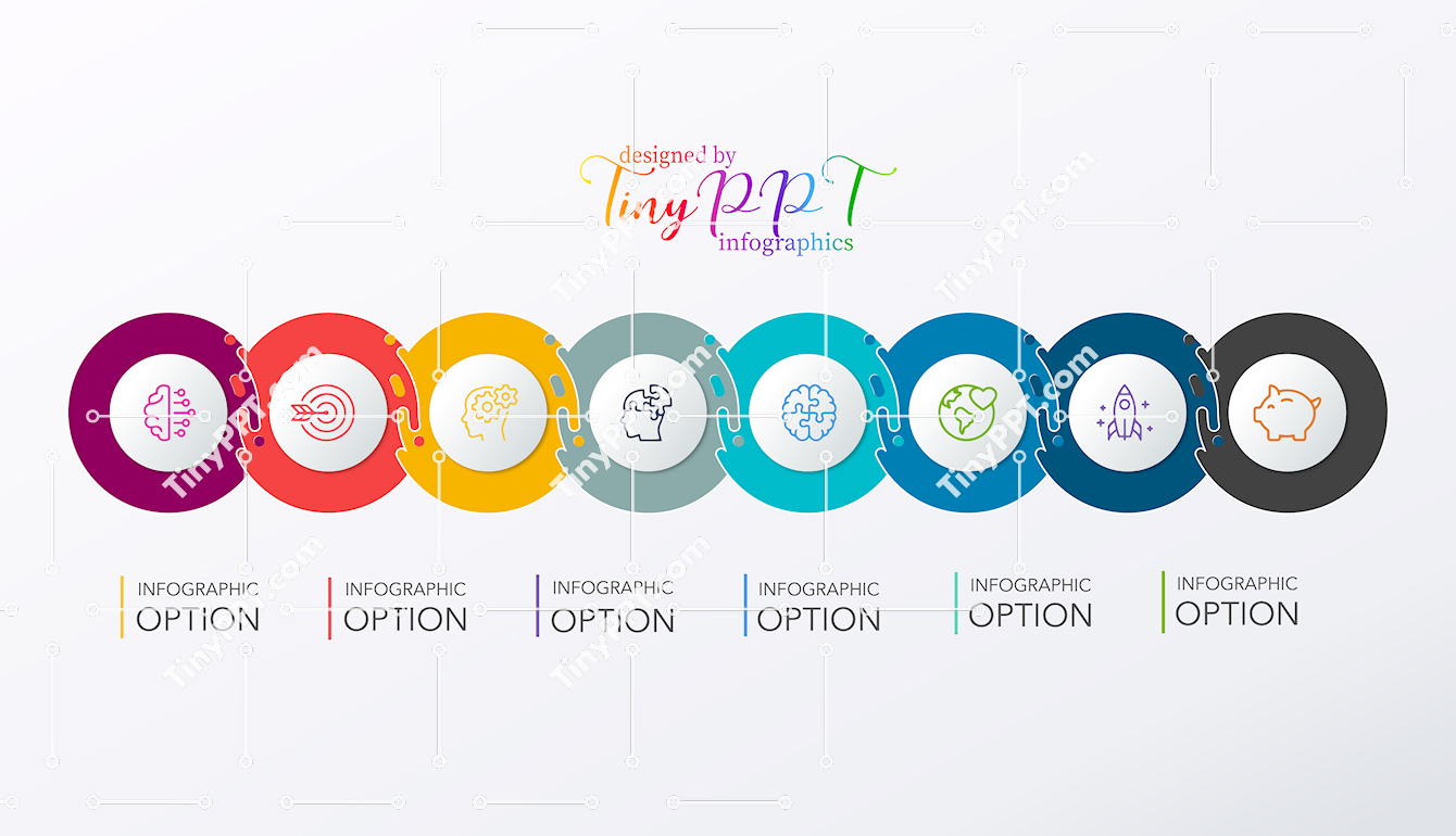Horizontal Process Icons Infographic