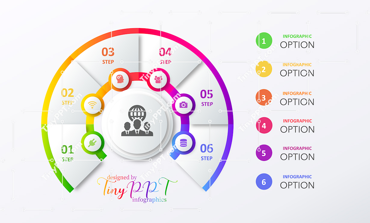 Segmented Arc Infographic PPT
