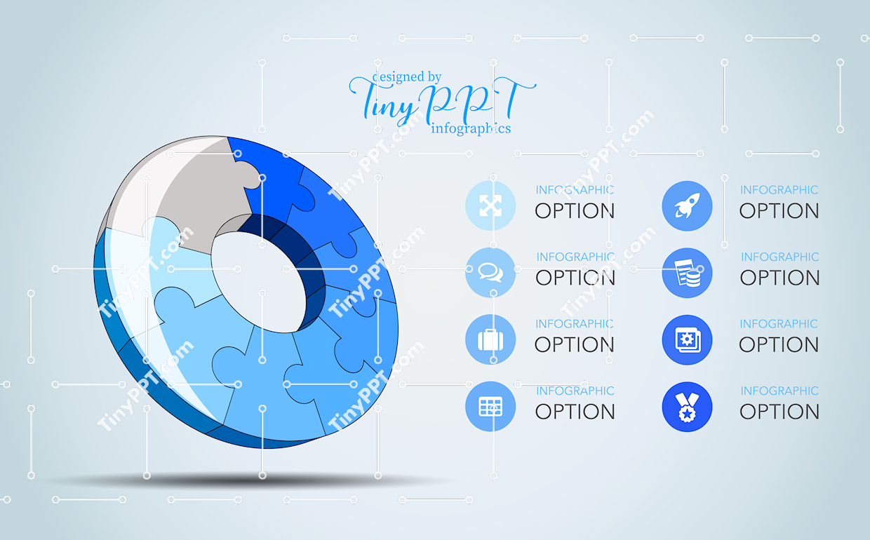 Puzzle Cycle Infographic PowerPoint
