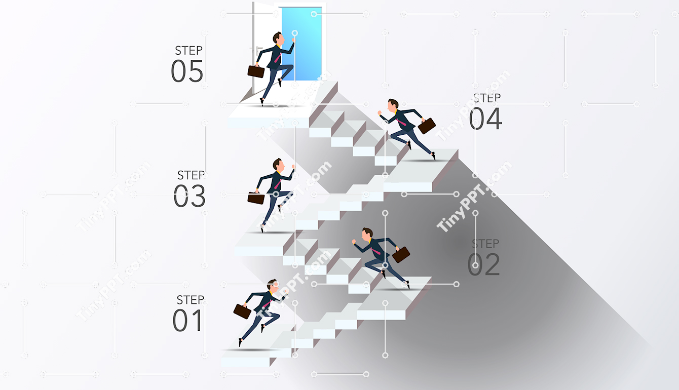 Process Steps Staircase PPT
