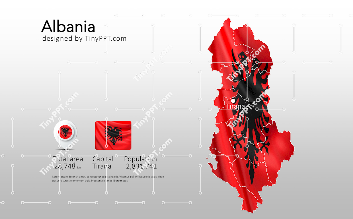 Albania Map Infographic PPT