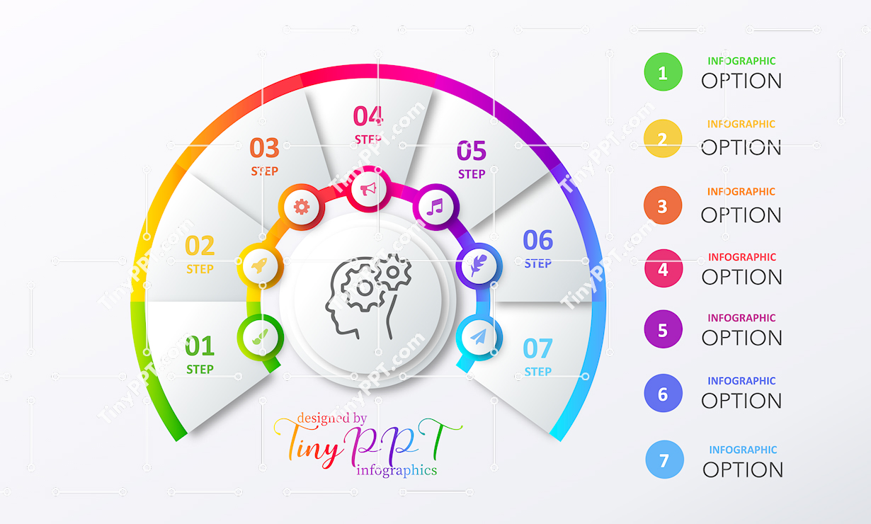 Semi Circle Process Infographic PPT