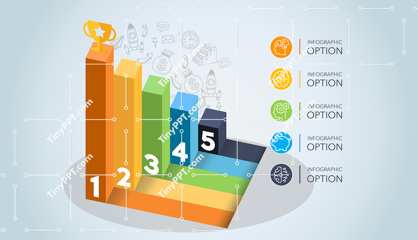 Five Stage Timeline Diagram PPT