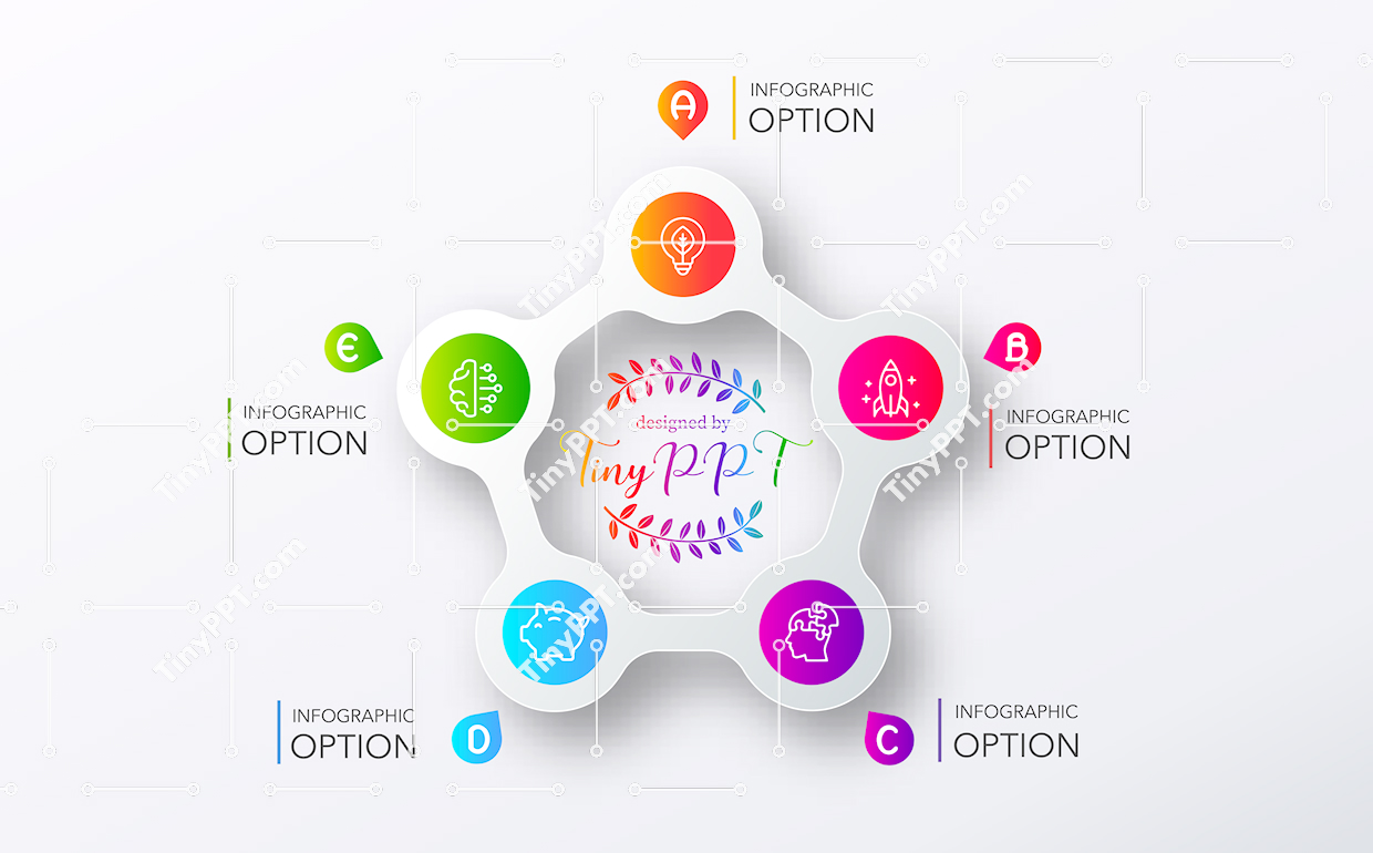 Five Point Cycle Infographic PPT