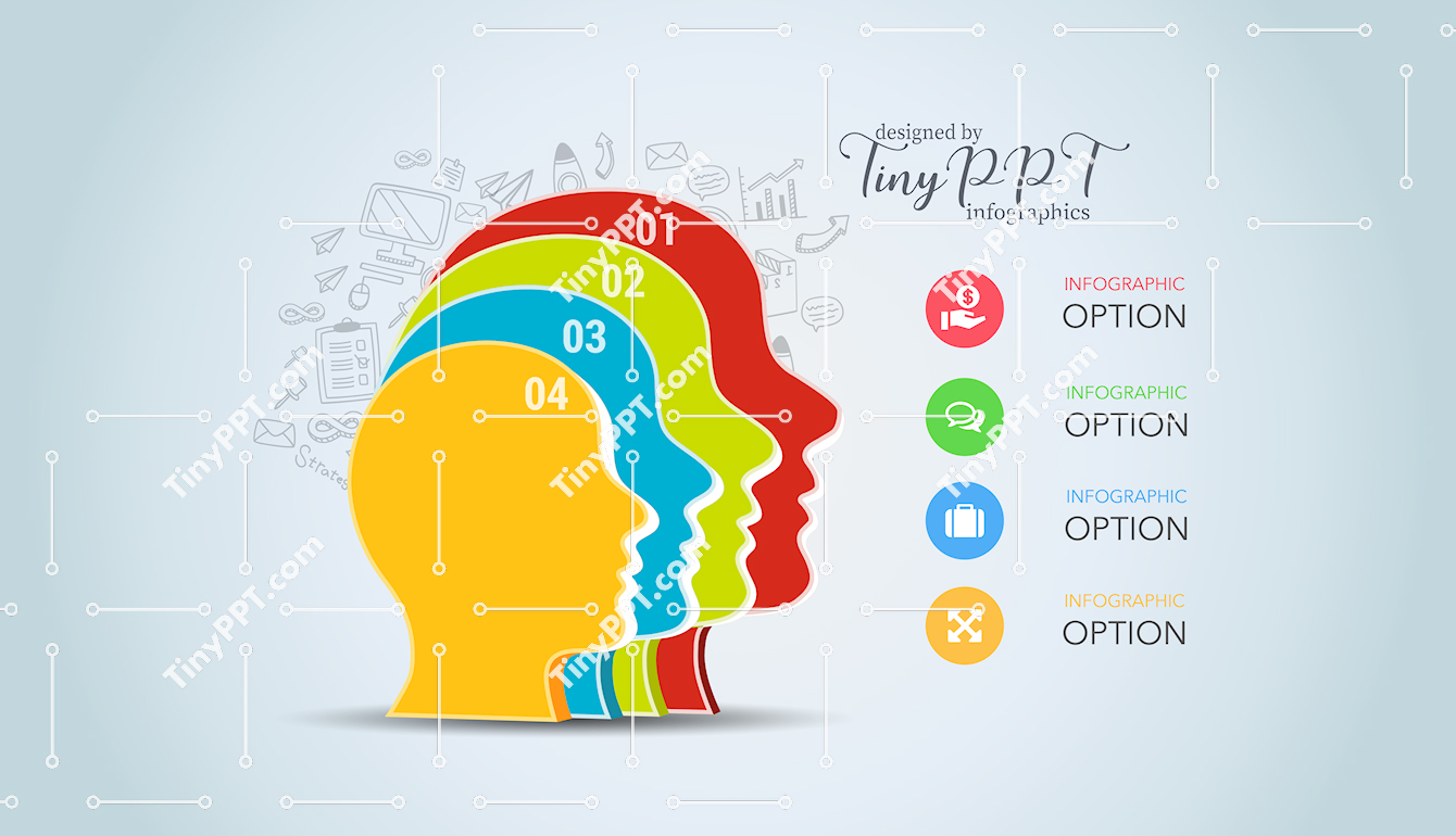 Education Infographic Head Layers PPT