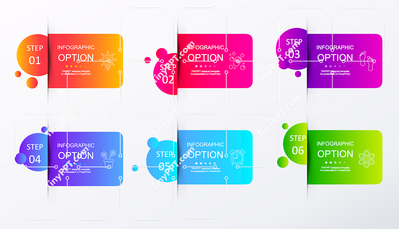 Multi Step Cards Infographic Template