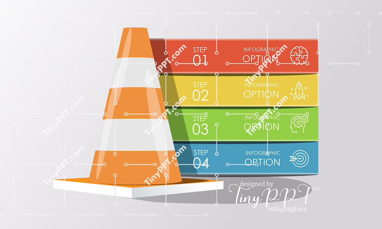 Process Cone Steps PowerPoint Template