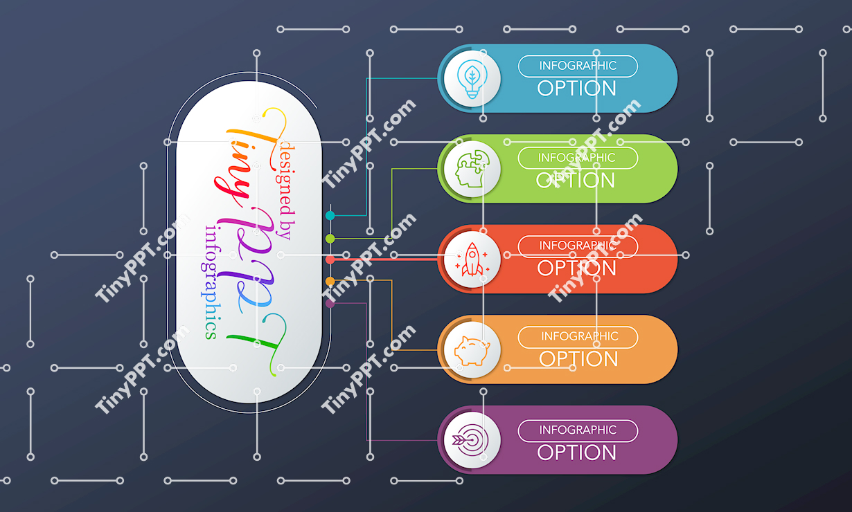 Vertical Flow Diagram PowerPoint Template