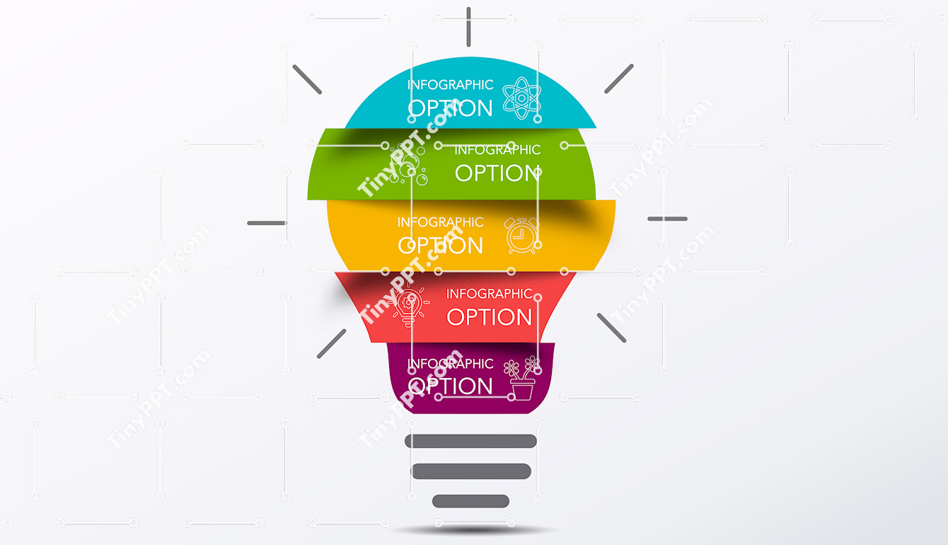 Layered Lightbulb Process PPT