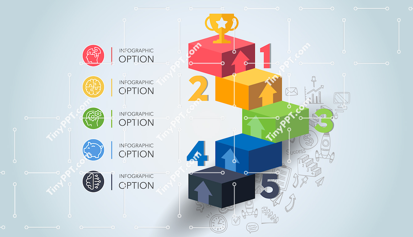 Success Ladder Infographic PowerPoint