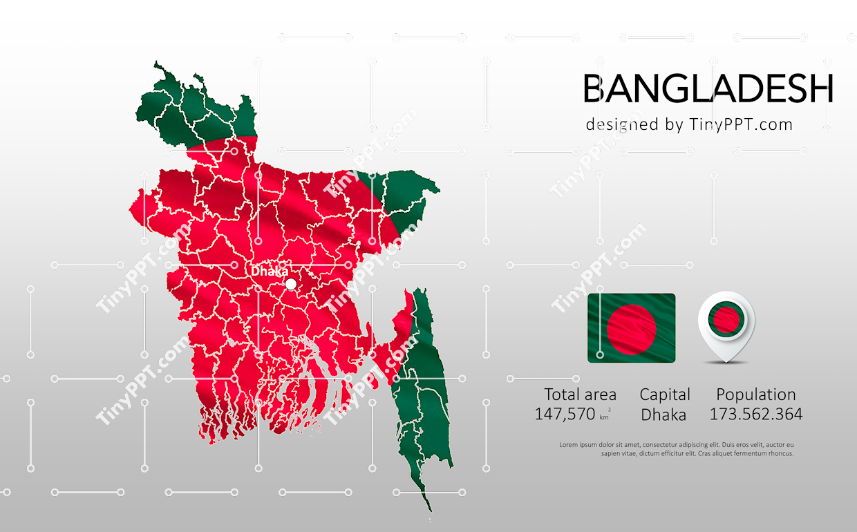 Bangladesh Map Infographic Template