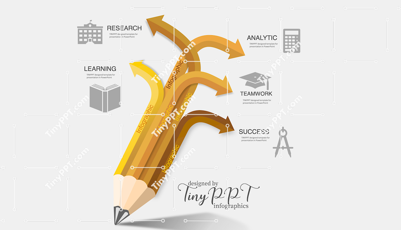 Process Growth Arrows PPT Slide
