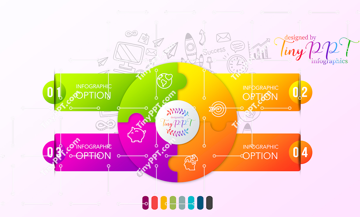 Puzzle Style Process Infographic