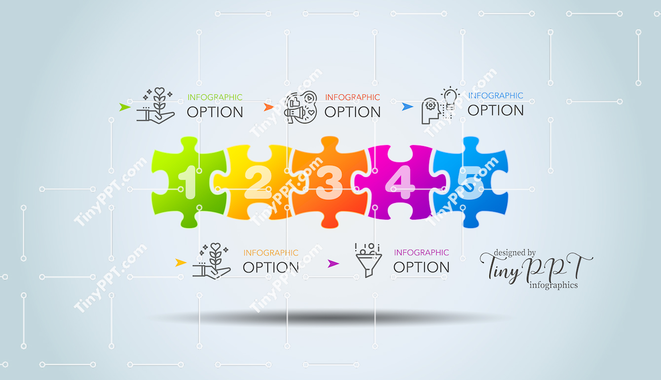 Process Puzzle Steps PowerPoint