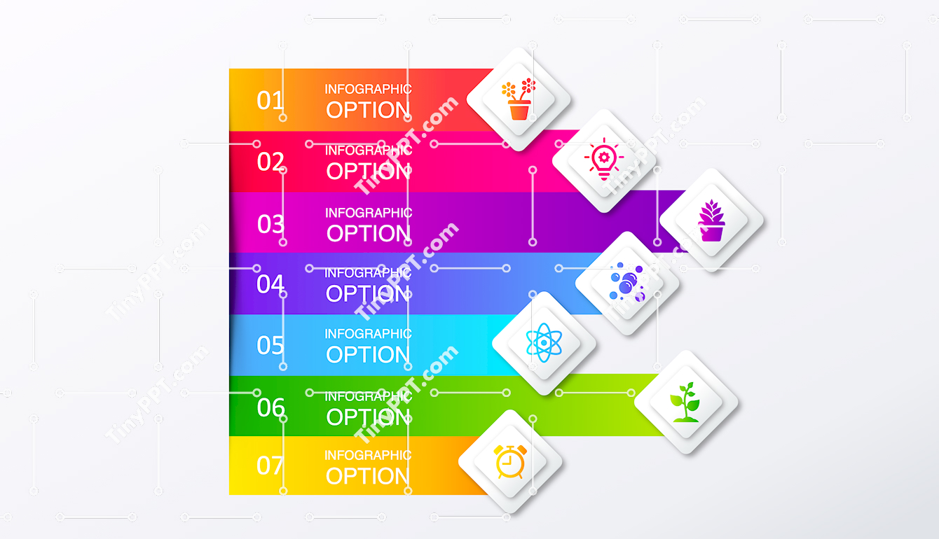 Multi Step List Infographic PPT