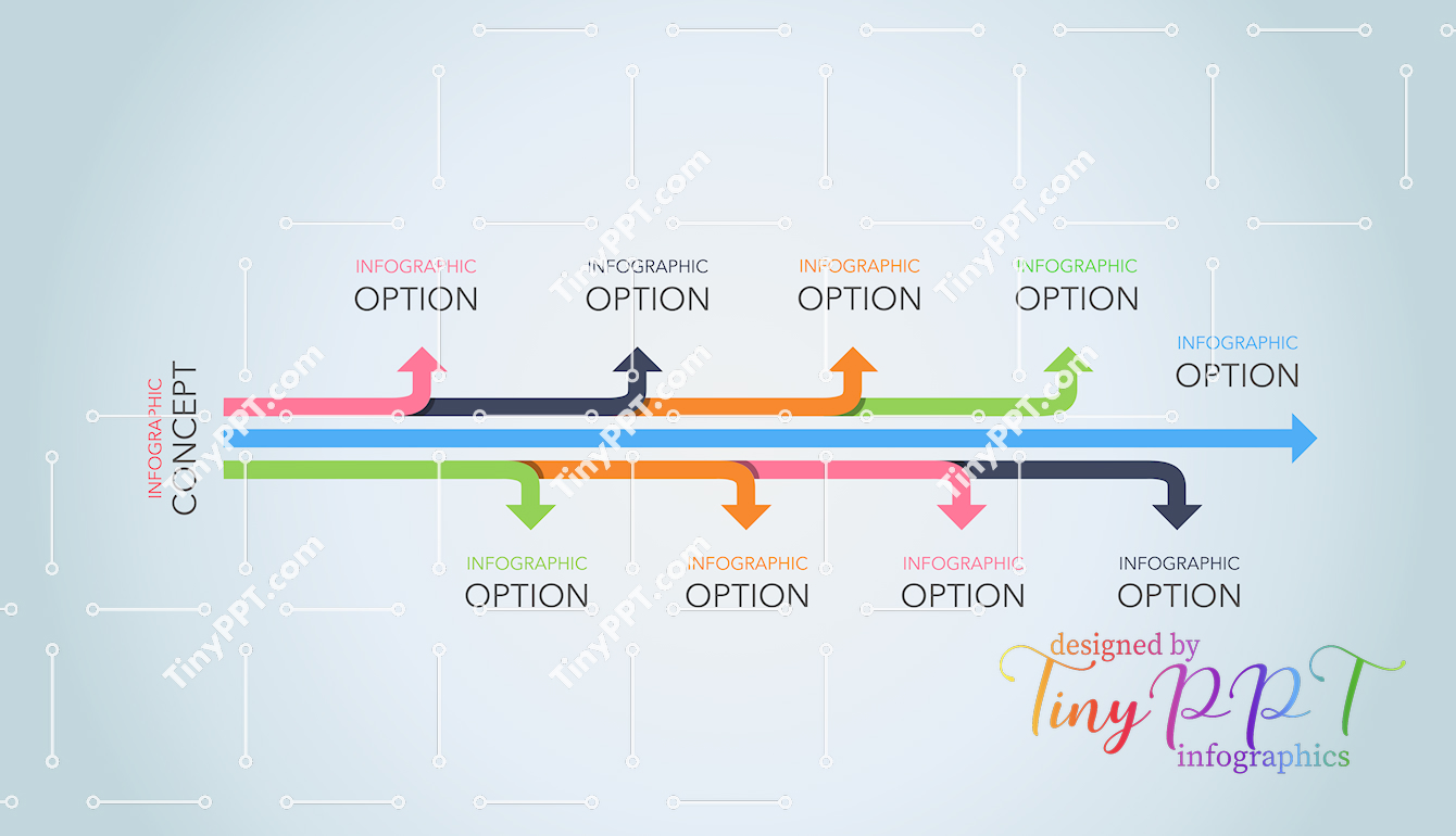 Process Flow Arrows Diagram PPT