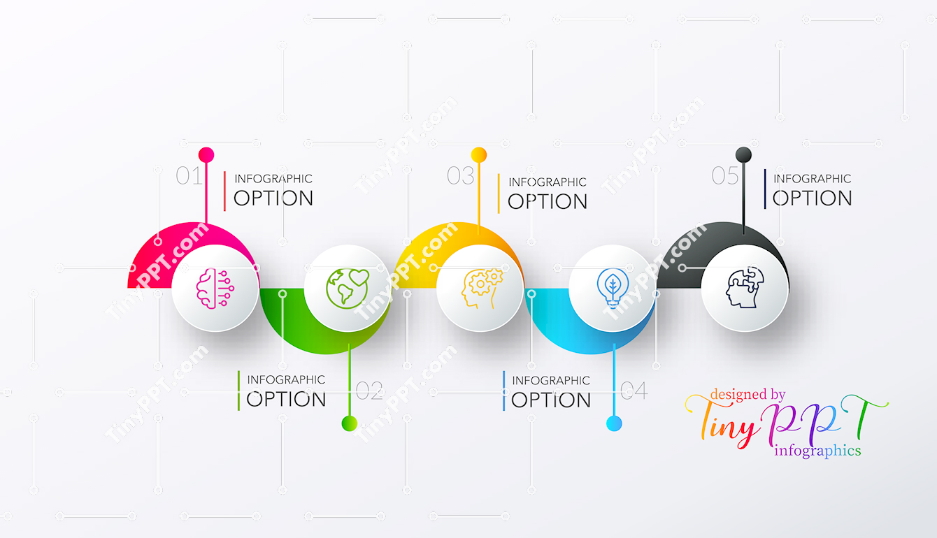 Circular Flow Infographic PPT Slide