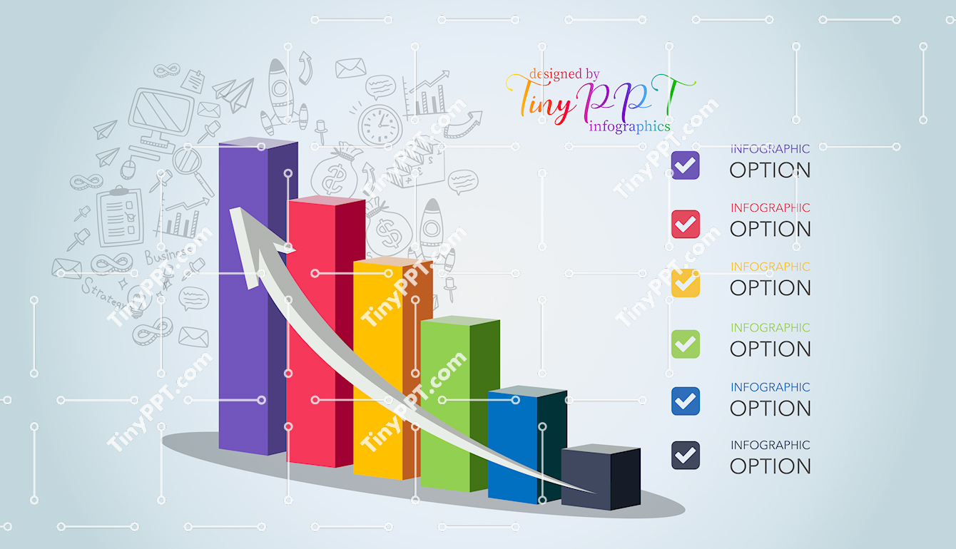 Rising Bar Chart PPT