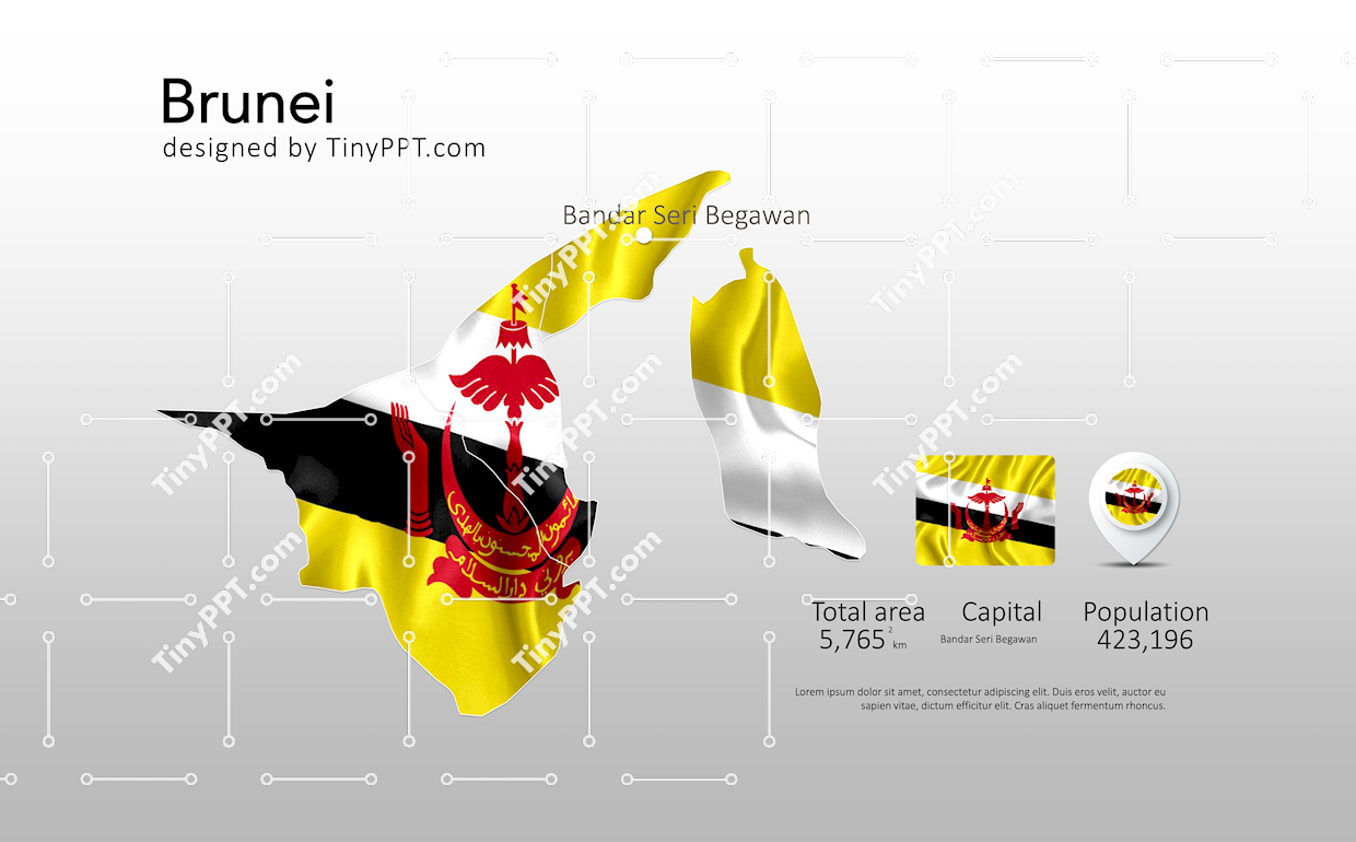 Brunei Map Infographic PowerPoint