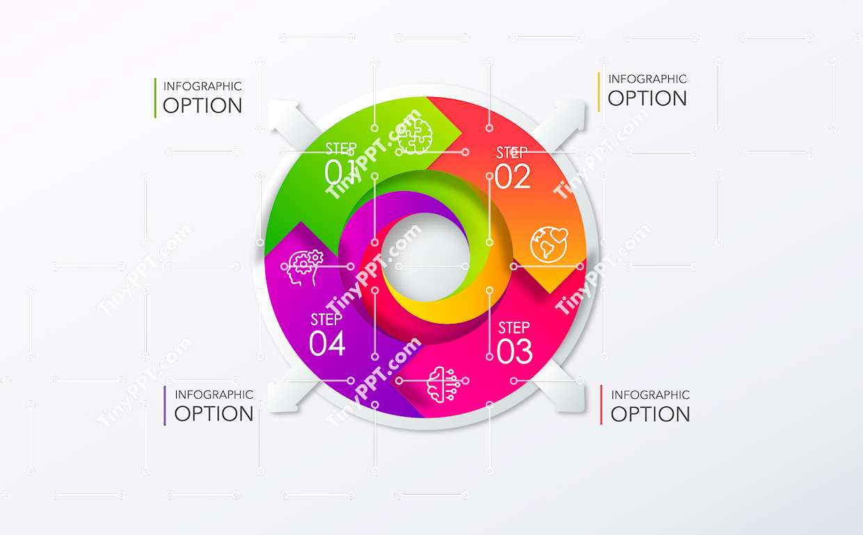 Four Phase Cycle Infographic PPT
