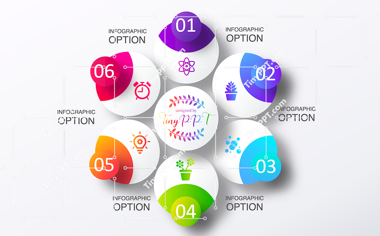 Six Step Process Infographic PPT